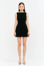 Carmine Hunter Green Velvet Dress