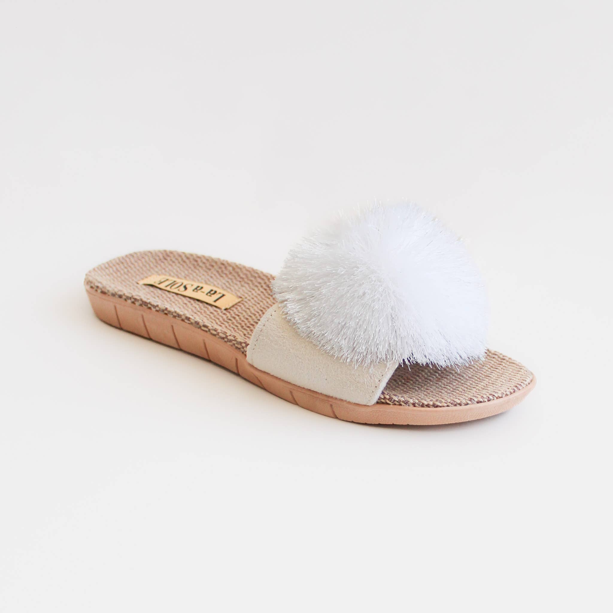 Pom Pom Slides – White