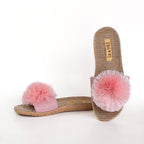 Pom Pom Slides – Pink Shimmer