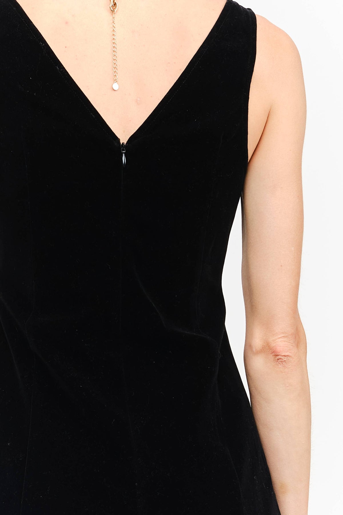 Carmine Black Velvet Dress