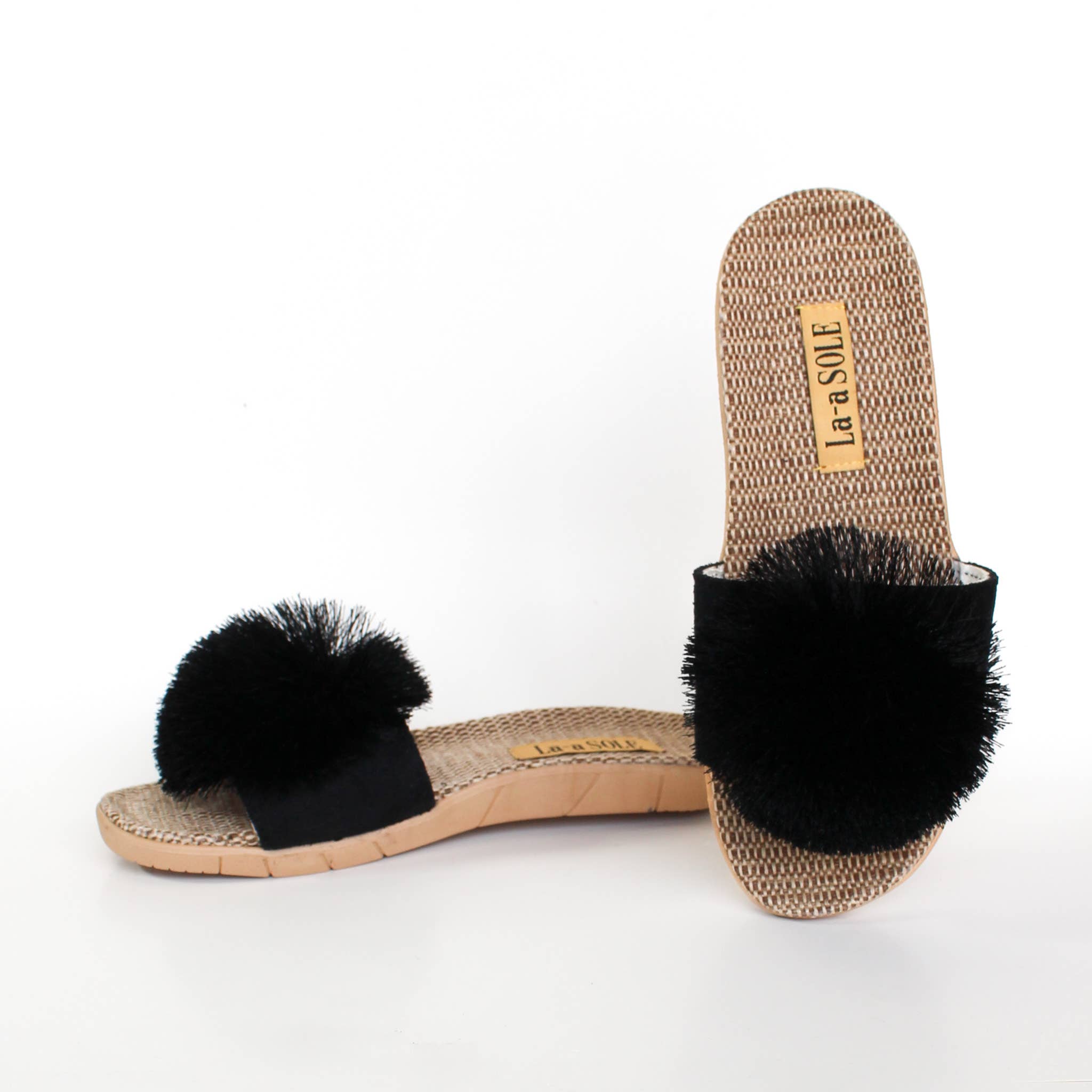 Pom Pom Slides – Black