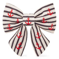 Anchor Embroidered Lady Dog Bow