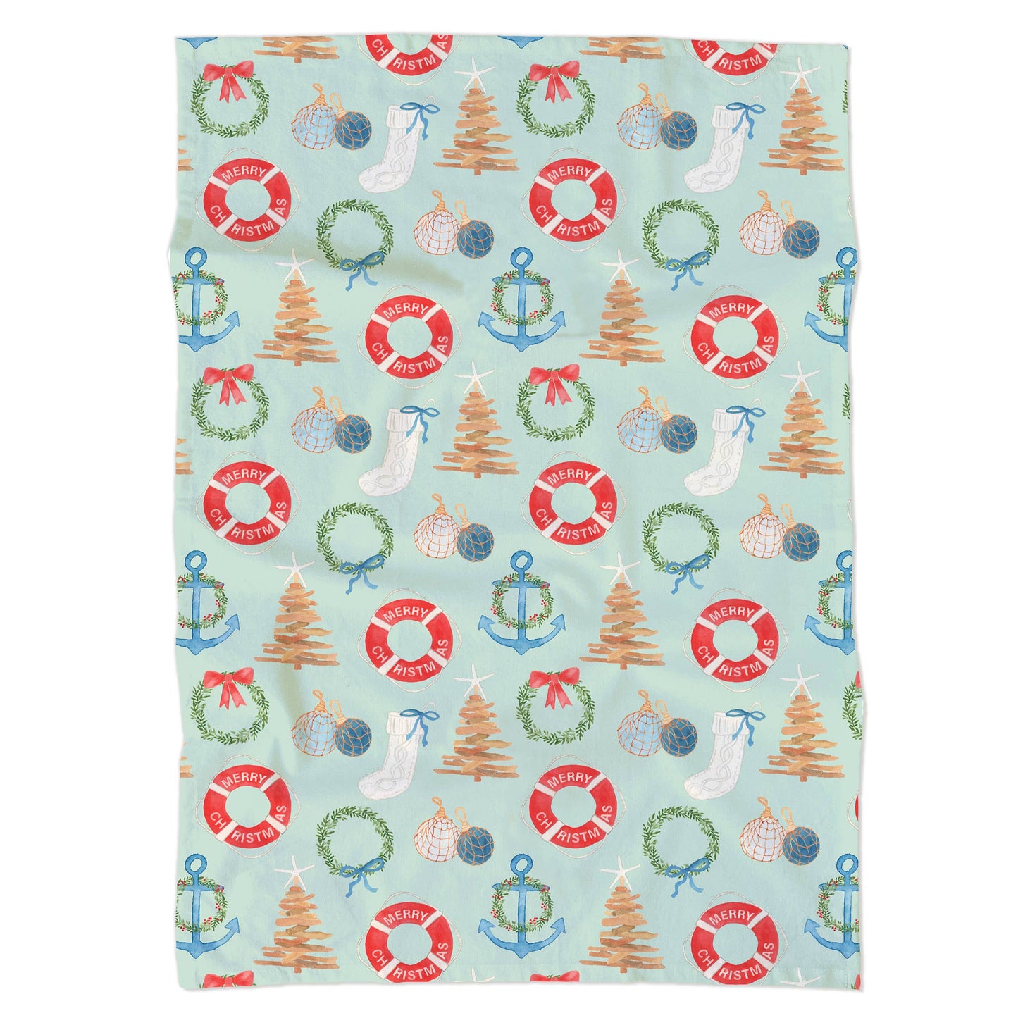 Coastal Christmas Tea Towel