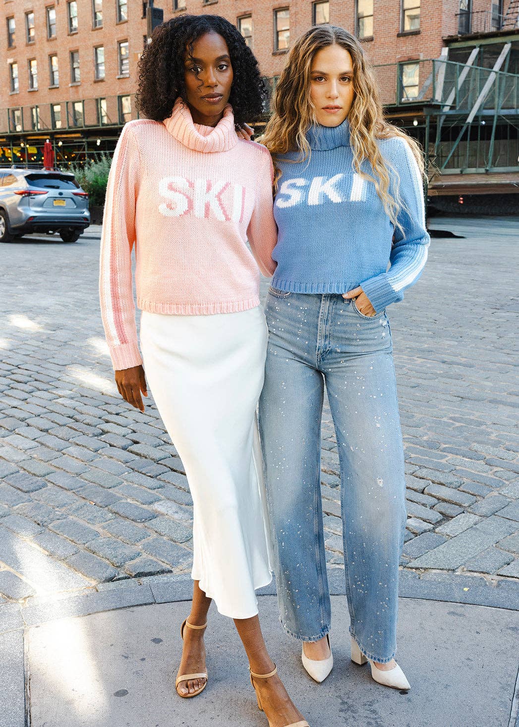 Jade Turtleneck Sweater - Light Blue Ski