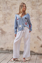 Crochet Patch Cardigan–Nautical Motifs