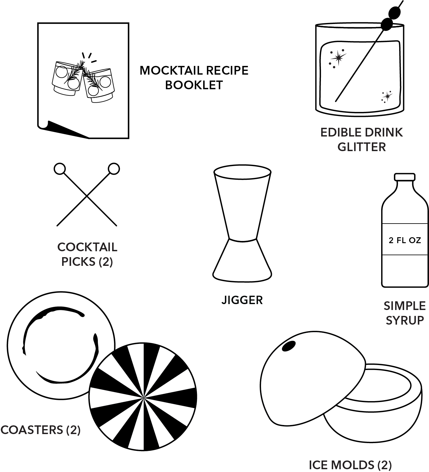 Mocktail Kit | Frosty, NA, Zero-Proof Holiday Gifts