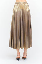Alessandra Gunmetal Pleated Skirt
