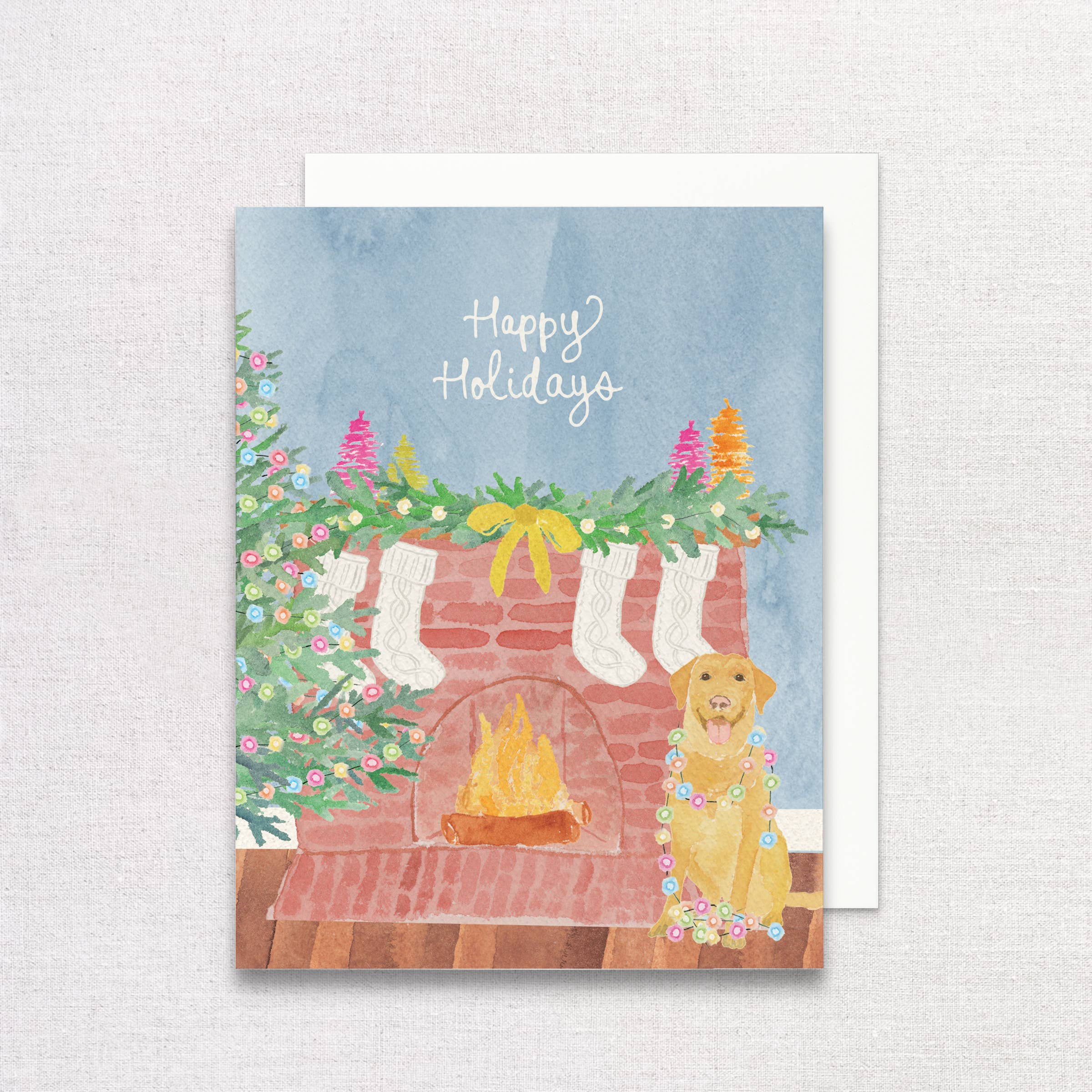 Yellow Lab Holiday Greeting Card | Box Set of 6 Holiday Card