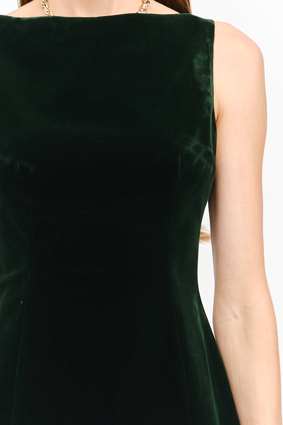 Carmine Hunter Green Velvet Dress