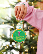 Needlepoint Ornament - Champagne Problems