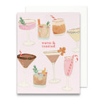 Holiday Cocktails Greeting Card | Box Set of 6 Holiday Cards