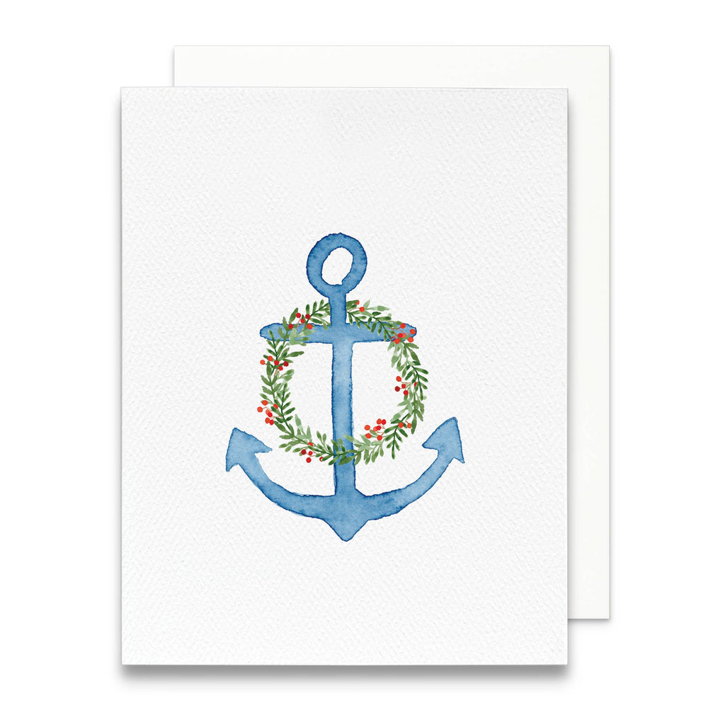 Holiday Anchor Greeting Card Set | Set of 6 Christmas Cards