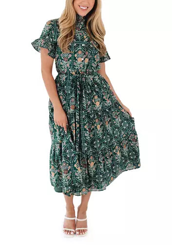 J Marie Hazel Button Up Midi Dress