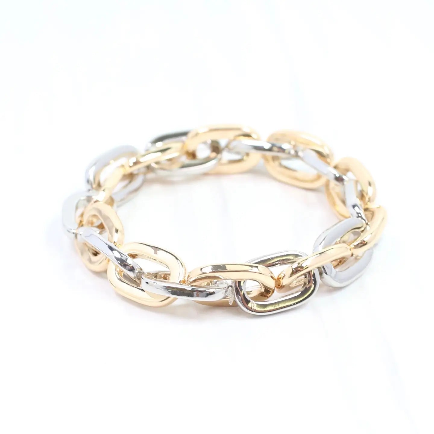Josie Link Stretch Bracelet Gold-Silver