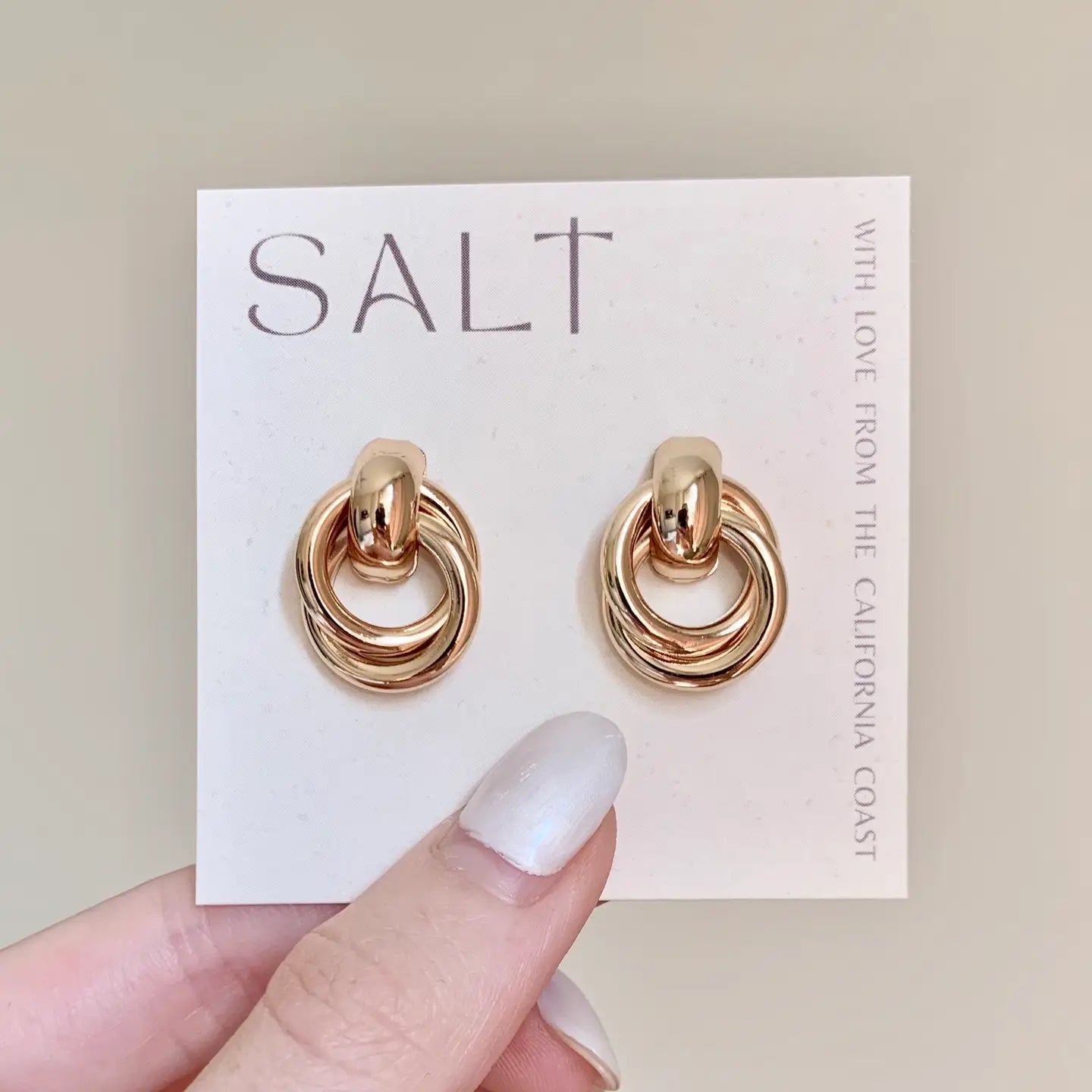 The Perfect Knot Studs | Gold | Twisted Tube Stud Earrings